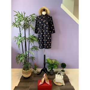 Italian Vintage Collared Dropwaist Shift Dress